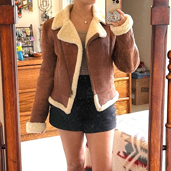 Bod & Christensen Genuine Shearling Aviator Jacket - Picture 12 of 12